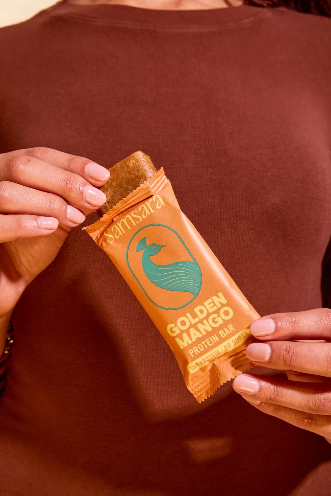 Golden Mango Samsara protein bar